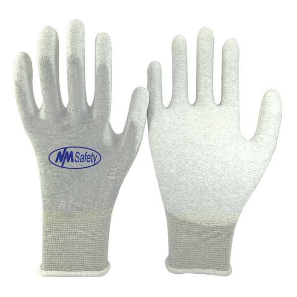 1pair=2pcs Anti-cut gloves pu coating coated palm dipped gloves non-slip  five-level anti-cut construction site gloves