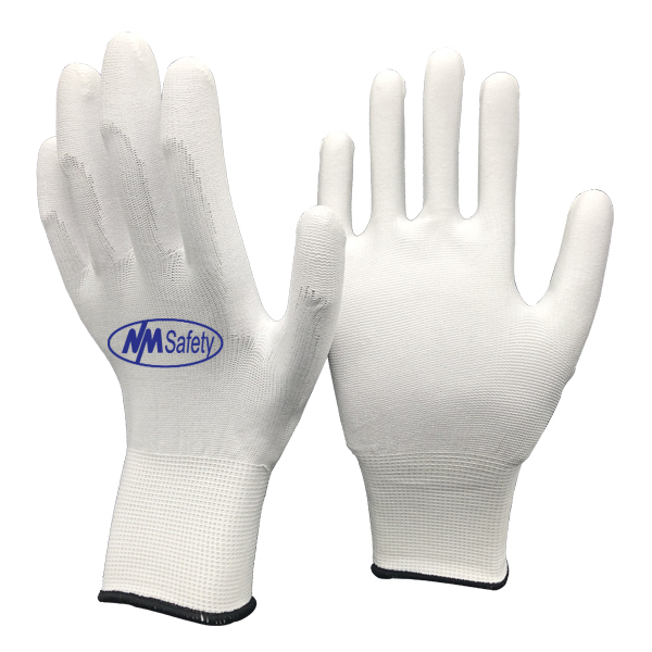 white-nylon-pu-coated-glove