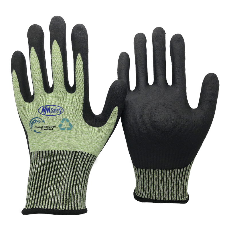 PET-bottles-recycled-polyester-knitted-cut-resistant-glove_green